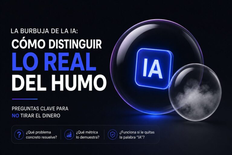 La burbuja de la IA: cómo distinguir lo real del humo (para no tirar el dinero)