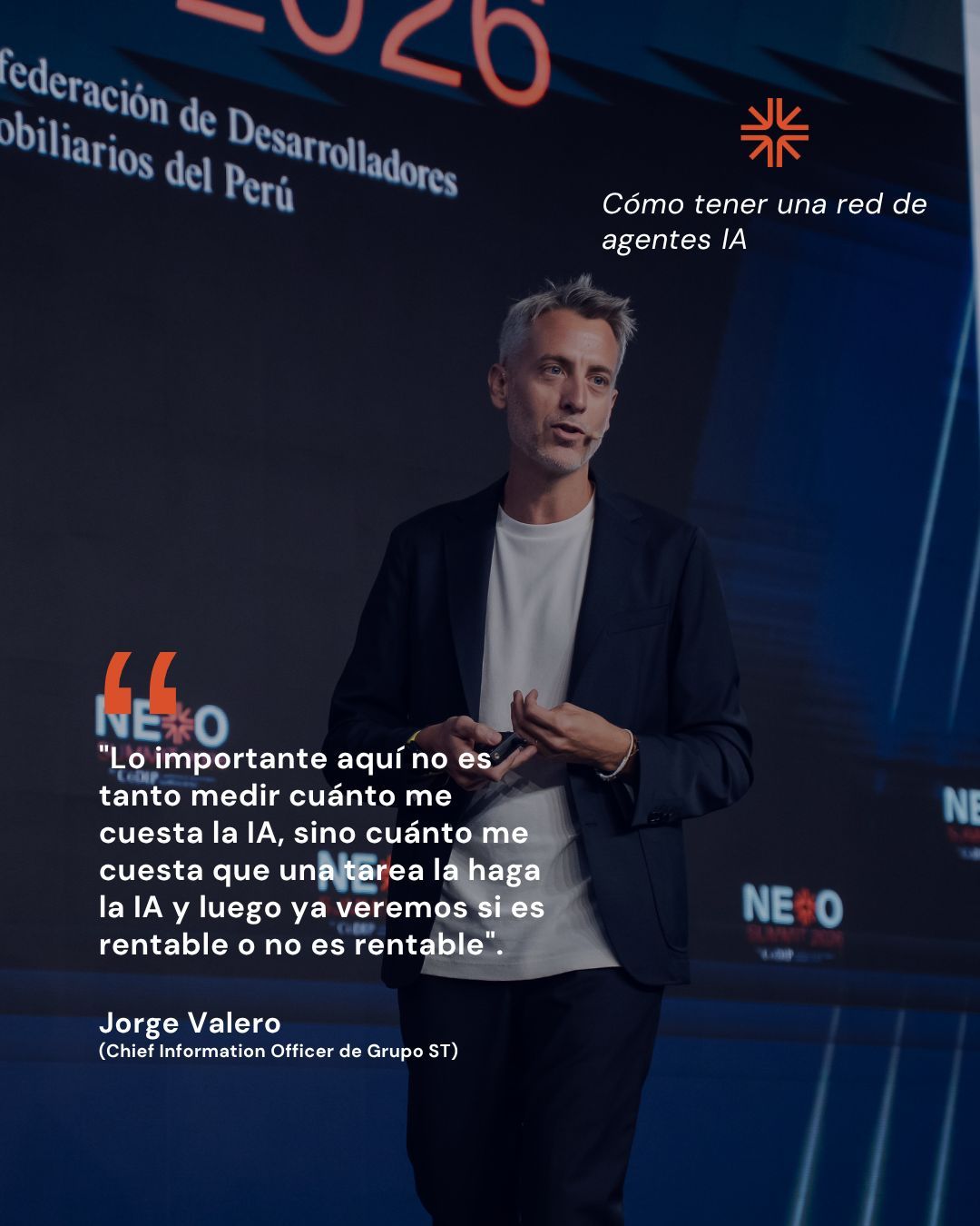 Jorge Valero durante su intervención sobre agentes IA en Nexo Summit